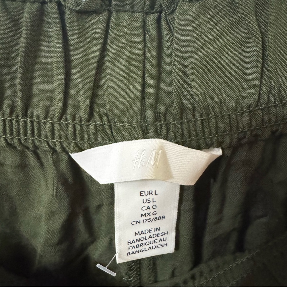 H&M Olive Wide Leg Pants - Picture 4 of 6